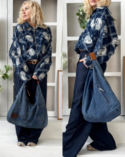 TMAVÁ RIFLOVÁ KABELKA MAXI