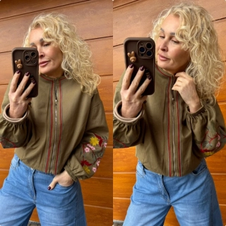 PODŠITÁ BUNDA BOMBER KHAKI 