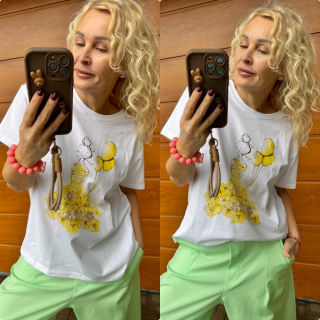 BAVLNĚNÉ TRIKO ŽLUTÉ LADY