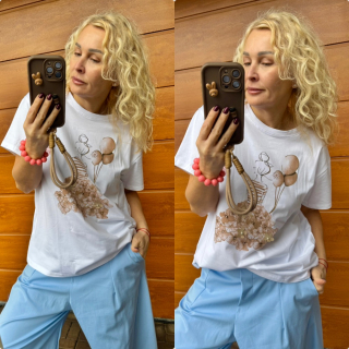 BAVLNĚNÉ TRIKO BÉŽOVÉ  LADY