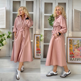 KOŠILOVÉ ŠATY LUX JULIE PUDR