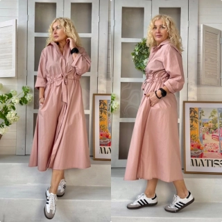 KOŠILOVÉ ŠATY LUX JULIE PUDR