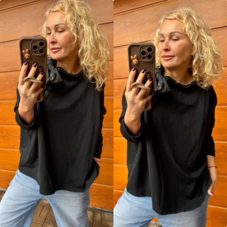 BAVLNĚNÁ MIKINA ČERNÁ