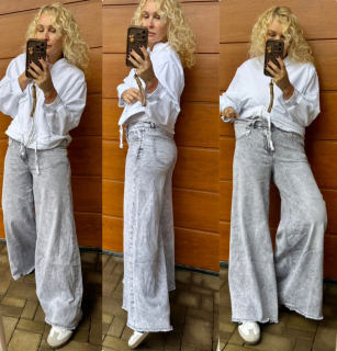 SVĚTLE ŠEDÉ  RIFLE ŠIROKÉ