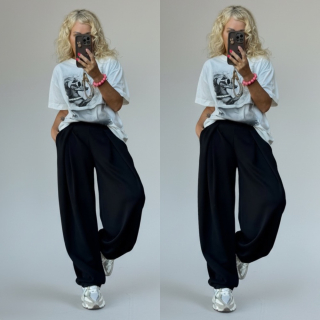 MÁSELKOVÉ KALHOTY ČERNÉ