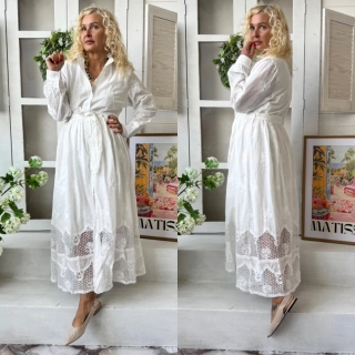 LUX BÍLÉ KRAJKOVÉ ŠATY VERA