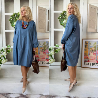ŠATY DENIM MODRÉ OVERSIZE