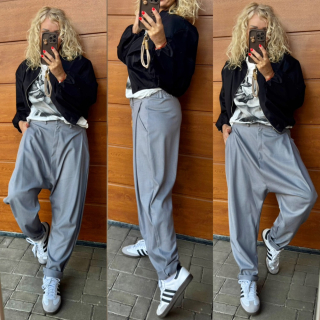 KALHOTOVÉ BAGGY LUX ŠEDÉ