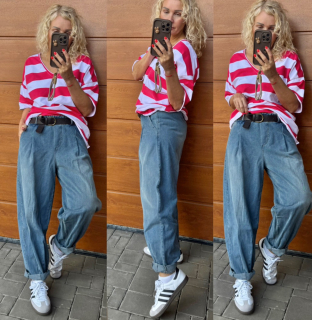 RIFLOVÉ BAGGY S PÁSKEM S/M