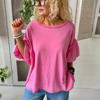 BAVLNĚNÉ TRIKO RŮŽOVÉ  LINDA