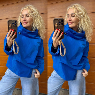 ŠUSTÁKOVÝ KRÁLOVSKÝ MODRÝ KABÁTEK NINA 