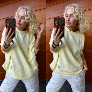 BAVLNĚNÁ MIKINA SIMPLE ŽLUTÁ 