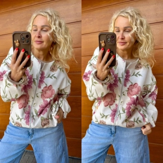 JARNÍ BUNDA NA ZIP KVĚT 