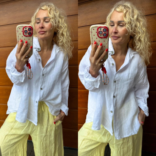 LNĚNÁ KOŠILE BÍLÁ