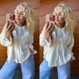 HALENKA TOP LUX SMETANA