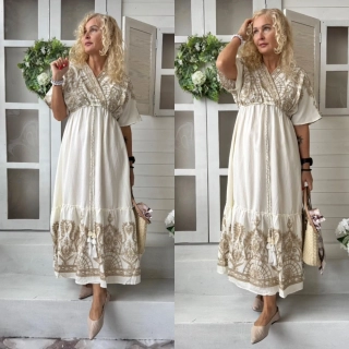 ŠATY ROMATIK BÉŽOVÉ