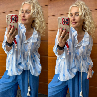 HALENKA TOP LUX MODRÁ SRDCE