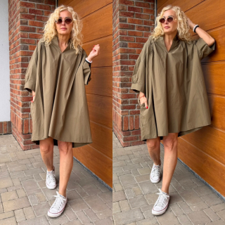 ŠATY OVERSIZE KHAKI 