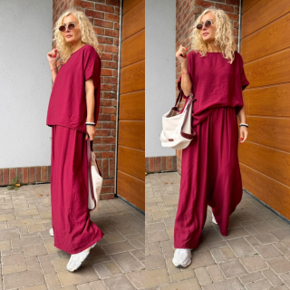 KOMPLET OVERSIZE BEATA VÍNOVÝ