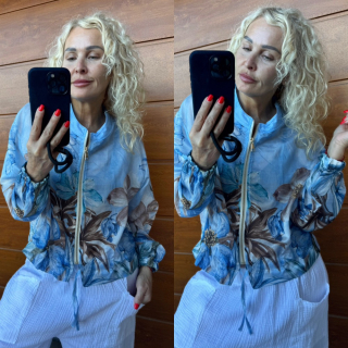 LETNÍ BUNDIČKA světle  MODRÁ KVĚT
