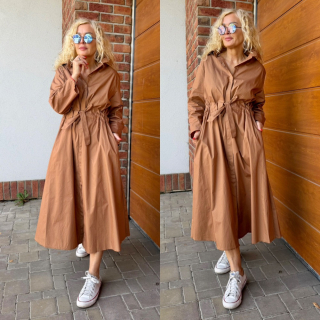 KOŠILOVÉ ŠATY LUX JULIE CAMEL