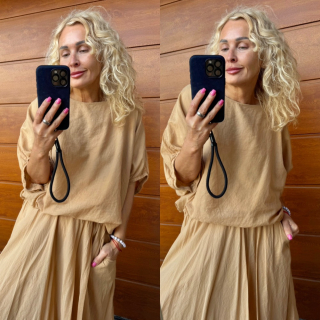 TOP -HALENKA  SUMMER -barva camel