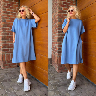 MÁSELKOVÉ ŠATY DENIM MODRÉ
