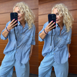  LUX KOŠILE denim MODRÁ ZITA 