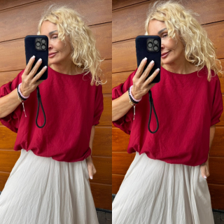 TOP -HALENKA  SUMMER -barva vínová