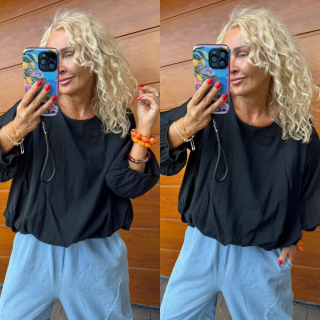 TOP -HALENKA  - barva černá 