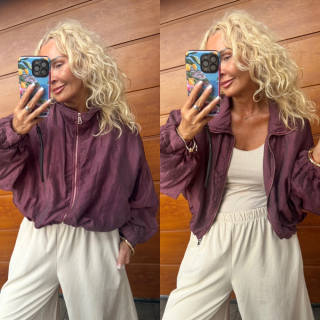 LUX BUNDA NA ZIP- VÍNOVÁ