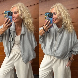 LUX BUNDA NA ZIP- SVĚTLE ŠEDÁ 