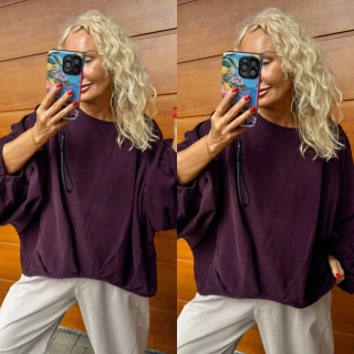 HALENKA-TOP SABINA  - vínová