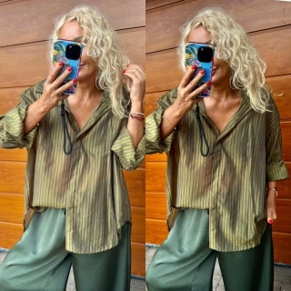 KOŠILE OVERSIZE KARIN -ZELENÁ 