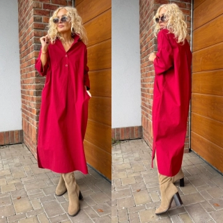 ELASTICKÉ ŠATY DITA - vínové