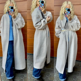 ŠUP OVERSIZE  KABÁT -světle béžový 