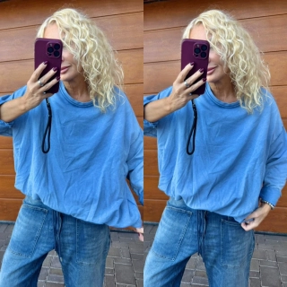 BAVLNĚNÁ TRIKOMIKINA - denim modrá 