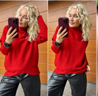  SVETR OVERSIZE LUX ČERVENÝ