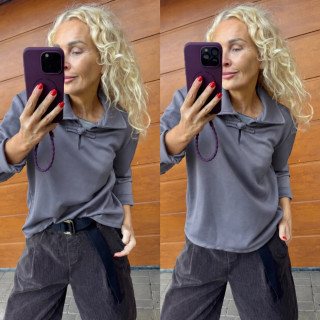 MÁSELKOVÁ POLOKOŠILE TOP -antracit šedá