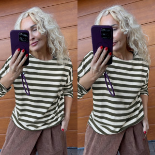 PRUHOVANÉ TRIKO OLIVA 